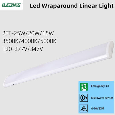 AC 110V ±10% 2FT 4FT Commercial LED Batten Wrap Light Surface montée Lumière de contournement LED linéaire