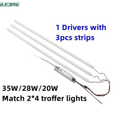 145lm/w Économie d'énergie Dimming LED Magnétique Linear Kit de remise à niveau avec batterie de secours Kit de remise à niveau