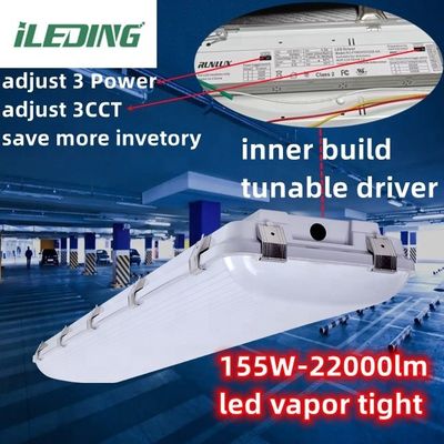 Garage 155W 4FT résistant à l'eau industrie LED vapeur haute baie étroite avec 50000 heures de travail