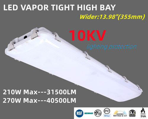 Contrôle du capteur 200W LED Vapor Tight High Bay Utilisation commerciale pour entrepôt IK10 IP67 étanche