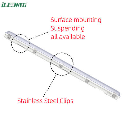 50000 heures de travail Temps d'ouverture à l'humidité 4FT 5FT LED Vapor Tight Garage Light Fixture pour le stockage