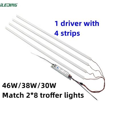 120-277V / 120-347V LED Troffer Rétrofit 3CCT 3Power sélectionnable Magnétique