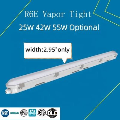 Surface Mount Tri-proof Light 5FT 24W Industrial LED Vapor Tight Fixture avec CRI Ra 80