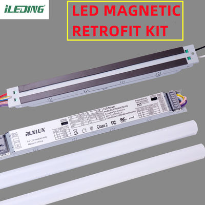 4FT PC Cover Office Led Kit de réaménagement linéaire Magnétique Troffer Kit de réaménagement 35W 28W 20W