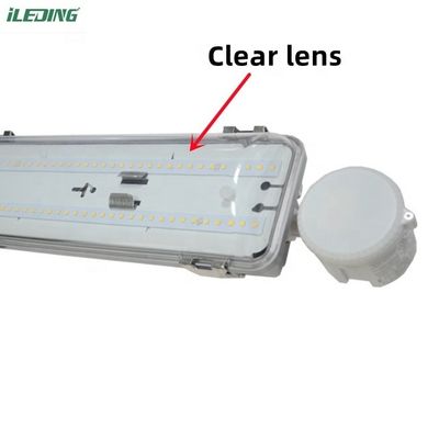 Lumière d'atelier à LED de 65W avec capteur de mouvement PC couverture glacée Tri-proof Vapor Tight Light