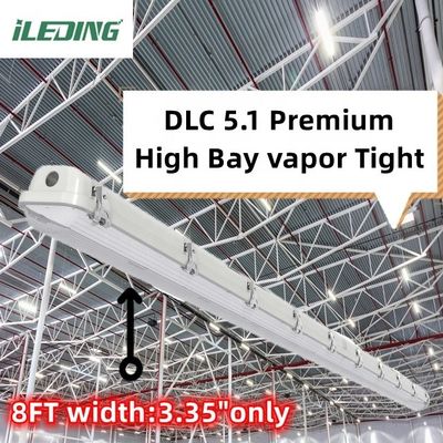 80 Ra Support Dimmer Industrial 8FT Led Vapor Tight High Bay Tri proof 90W 75W 65W Armature de lumière étanche à l'eau