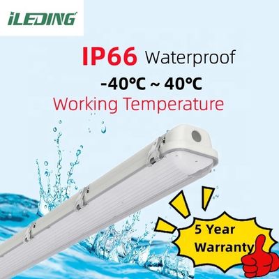 80 Ra Support Dimmer Industrial 8FT Led Vapor Tight High Bay Tri proof 90W 75W 65W Armature de lumière étanche à l'eau