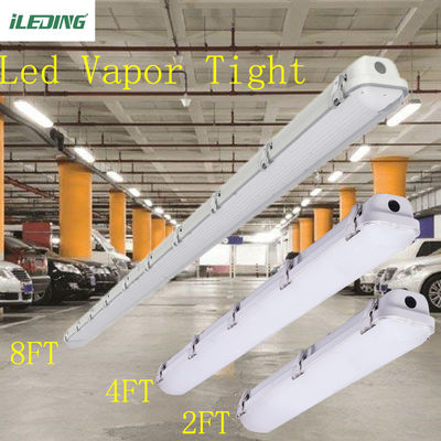 80 Ra Support Dimmer Industrial 8FT Led Vapor Tight High Bay Tri proof 90W 75W 65W Armature de lumière étanche à l'eau