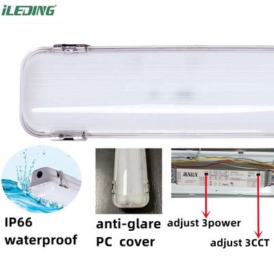 80 Ra Support Dimmer Industrial 8FT Led Vapor Tight High Bay Tri proof 90W 75W 65W Armature de lumière étanche à l'eau