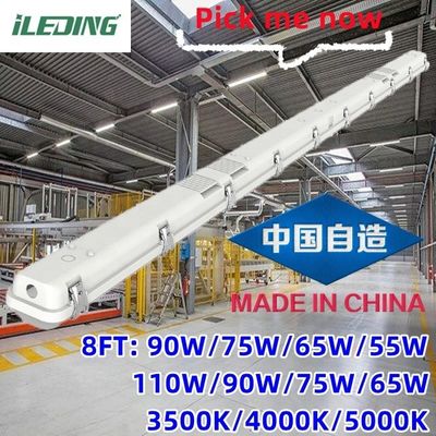 85 CRI LED Vapor Tight Garage Light Fixture Commutable 2FT Tri-proof Light pour l'atelier IP66 étanche