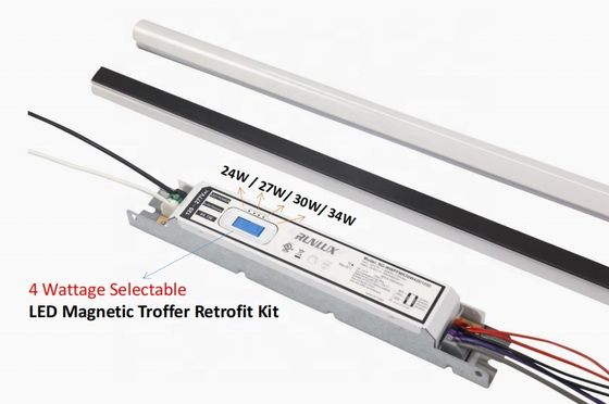 Source lumineuse SMD LED 2ft 4ft 8ft 150Lm/W Lentille PC Lumière de kit de retrofit linéaire à LED magnétique