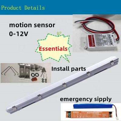 Surface montée 4FT 0-10V DIM Led Triproof Batten Light Fixture IP67 étanche à la vapeur pour le stockage 5-