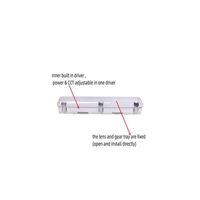DLC IP66 35W 46W 4FT LED Vapor Tight Garage Light Fixture pour les solutions d'éclairage à longue durée de vie