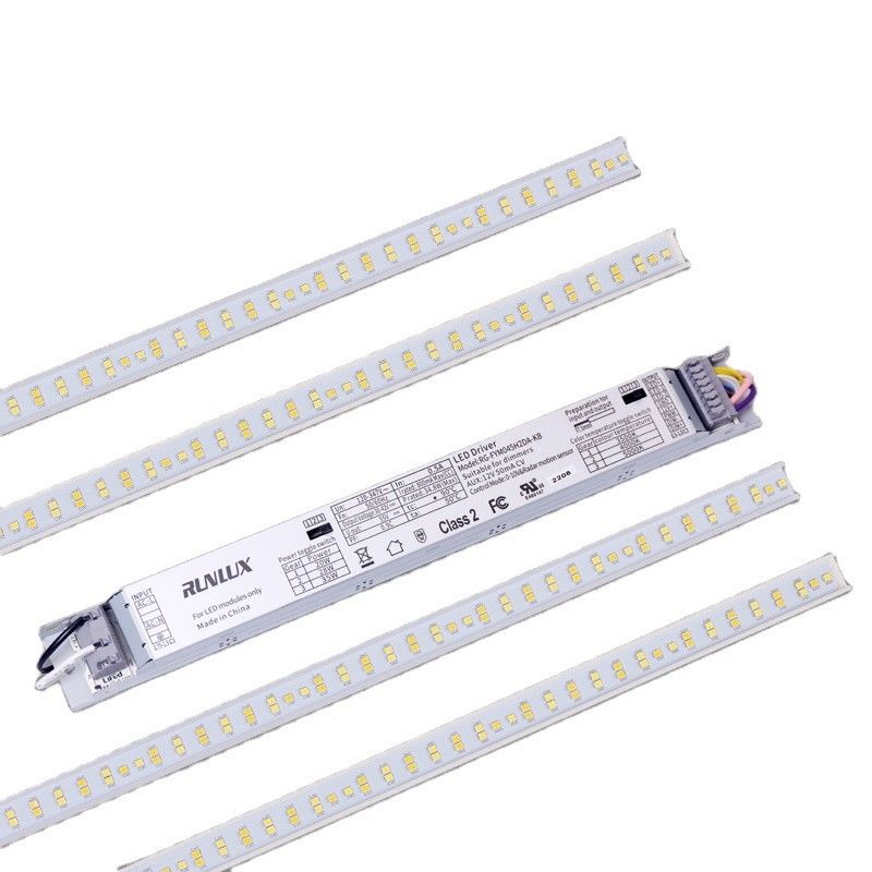 120-277V 3Power réglable LED Troffer Kit de rénovation Éclairage avec Kit de rénovation linéaire magnétique